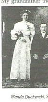 Marie Wanda Duchynska standing up at a wedding